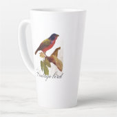  Cute Red Helderkleurig vogel en vuil Latte Mok (Linkerhoek)