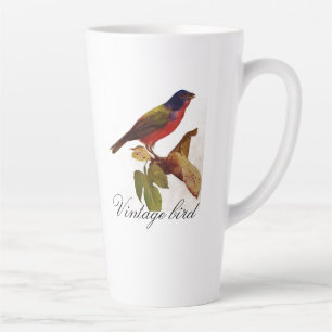 Cute Red Helderkleurig vogel en vuil Latte Mok