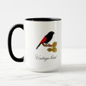  Cute Red Helderkleurig vogel en vuil Mok (Links)