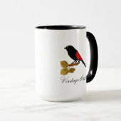  Cute Red Helderkleurig vogel en vuil Mok (Voorkant rechts)