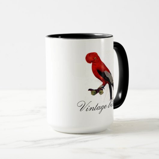  Cute Red Helderkleurig vogel en vuil Mok (Voorkant rechts)