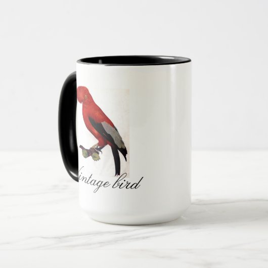  Cute Red Helderkleurig vogel en vuil Mok (Voorkant links)