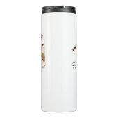 Cute Red Helderkleurig vogel en vuil Thermosbeker (Achterkant)