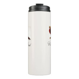  Cute Red Helderkleurig vogel en vuil Thermosbeker