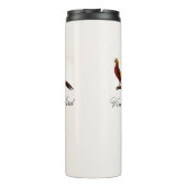Cute Red Helderkleurig vogel en vuil Thermosbeker (Achterkant)