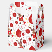 Cute Red Holiday Christmas Reindeer Bedankdoosjes (Geopend)