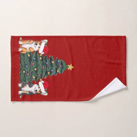 Cute Red Holiday Corgi Bad Handdoek (Handdoek)