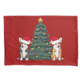 Cute Red Holiday Corgi Kussensloop (Voorkant)