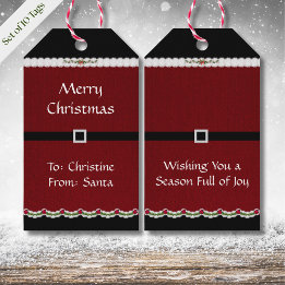 Cute Red Holiday Santa Suit Merry Christmas Cadeaulabel