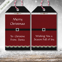 Cute Red Holiday Santa Suit Merry Christmas Cadeaulabel