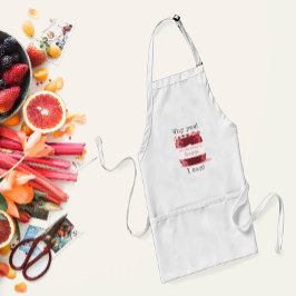 Cute Red Home Canning Jelly Jar met Jouw naam Standaard Schort