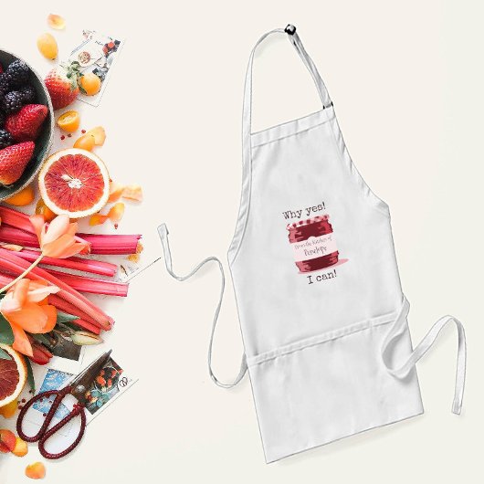 Cute Red Home Canning Jelly Jar met Jouw naam Standaard Schort