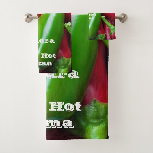 Cute Red Hot Mama Bad Handdoek (Insitu)