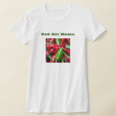 Cute Red Hot Mama met Peppers T-shirt (Laagn)