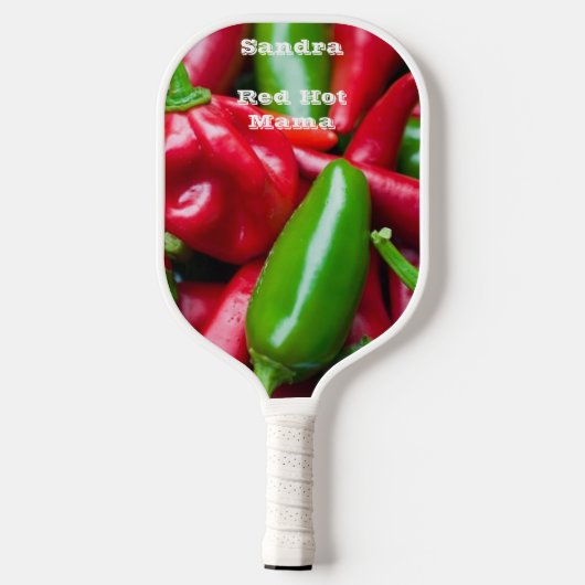 Cute Red Hot Mama Pickleball Paddle (Achterkant)
