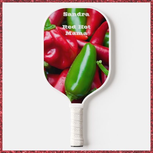 Cute Red Hot Mama Pickleball Paddle