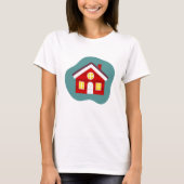 Cute red house t-shirt (Voorkant)