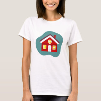 Cute red house t-shirt