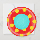 Cute Red Inner Tube Floatie Summer Pool Kaart (Achterkant)