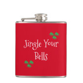 Cute Red Jingle Bells Heupfles (Voorkant)
