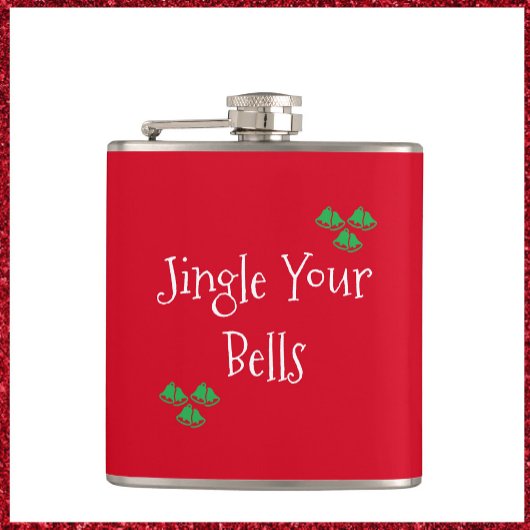 Cute Red Jingle Bells Heupfles