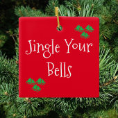 Cute Red Jingle Bells Keramisch Ornament