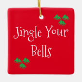 Cute Red Jingle Bells Keramisch Ornament (Voorkant)