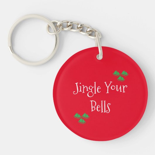 Cute Red Jingle Bells Sleutelhanger (Voorkant)