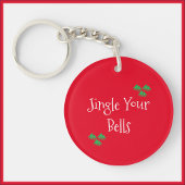 Cute Red Jingle Bells Sleutelhanger