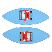 Cute red kawaii truck cartoon afbeelding american football (Panelen)