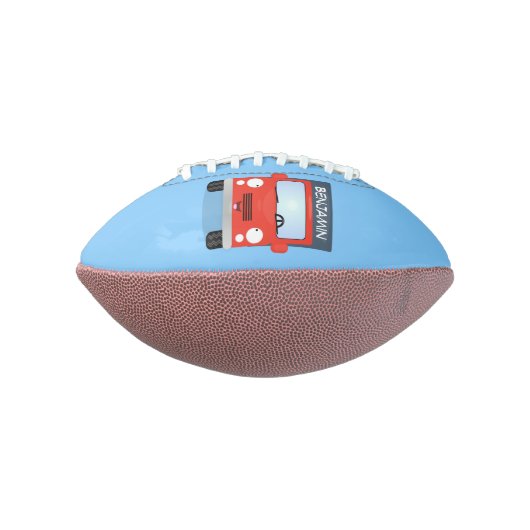 Cute red kawaii truck cartoon afbeelding american football (Gedraaid 90)