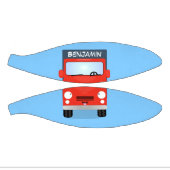 Cute red kawaii truck cartoon afbeelding basketbal (Panelen)