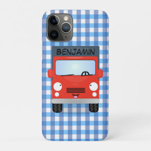 Cute red kawaii truck cartoon afbeelding Case-Mate iPhone case