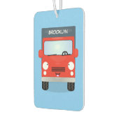 Cute red kawaii truck cartoon afbeelding luchtverfrisser (Links)