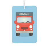 Cute red kawaii truck cartoon afbeelding luchtverfrisser (Achterkant)