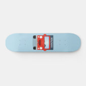 Cute red kawaii truck cartoon afbeelding persoonlijk skateboard (Horizontaal)