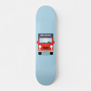 Cute red kawaii truck cartoon afbeelding persoonlijk skateboard