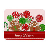 Cute red Kersthandlangers Magneet (Horizontaal)