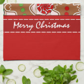 Cute red Kersthandlangers Theedoek (Gevouwen)