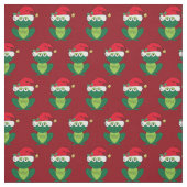 Cute Red Kerstkikker Stof (Swatch)