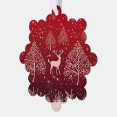 Cute Red Kerstmis Ornament Kaart (Links)