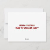 Cute Red Kerstmis Panda-Beer in Santa Hat Feestdagenkaart (Achterkant)