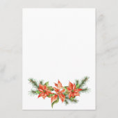 Cute Red Kerstmis Truck Poinsettia Moving Aankondiging (Achterkant)