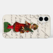 Cute Red Kerstmis Victoriaans Angel Case-Mate iPhone Case (Achterkant (horizontaal))