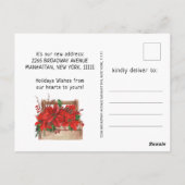 Cute Red Kersttruck Verplaatsende aankondiging Briefkaart (Achterkant)
