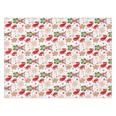 Cute Red Kids Christmas Reindeer Tafelkleed (Voorkant (Horizontaal))