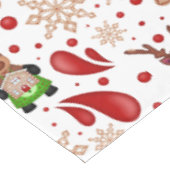 Cute Red Kids Christmas Reindeer Tafelkleed (Gekanteld)