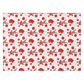 Cute Red Kids Christmas Reindeer Tafelkleed (Voorkant (Horizontaal))