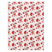 Cute Red Kids Christmas Reindeer Tafelkleed (Voorkant)