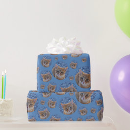 Cute red kitten - cat pattern cadeaupapier